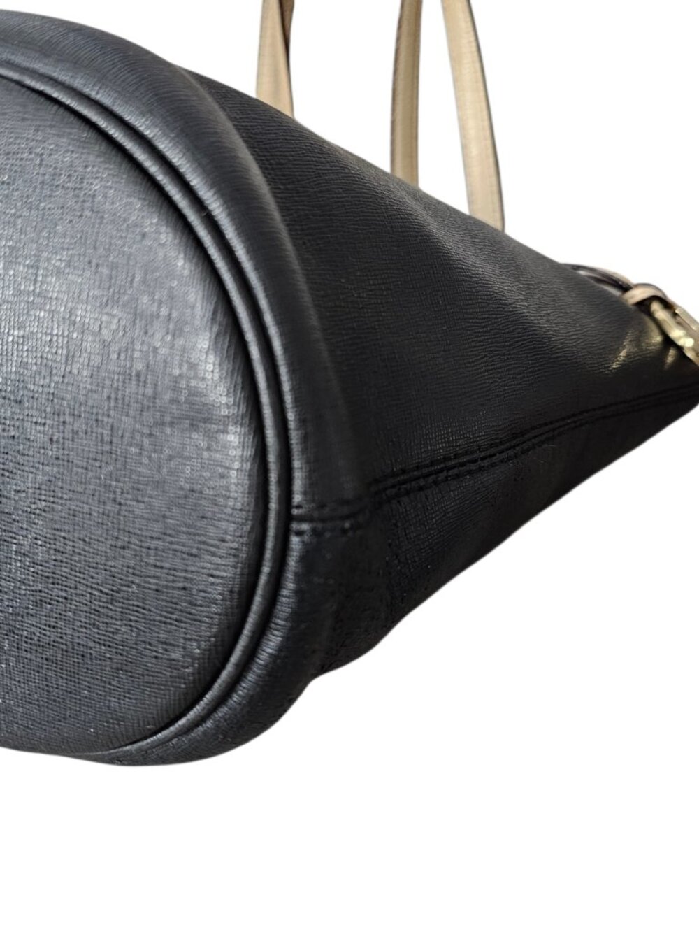 Michael Kors Jet Set Black Leather Shoulder Hobo Tote Hand Bag COA - Picture 11 of 16